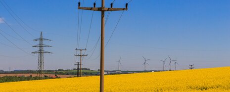 Energie, Rapfsfeld, Strommast und Windräder